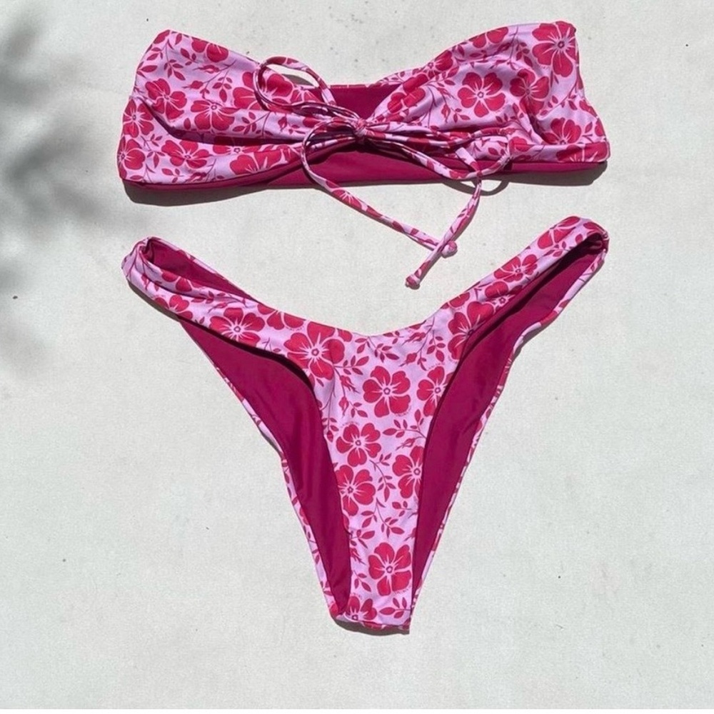Leni Swims Floral Pink Bikini Set